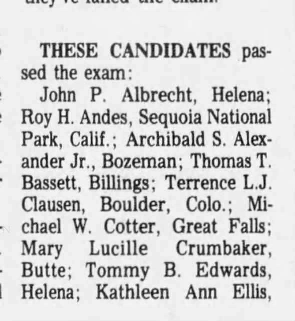 Clipping from The Missoulian